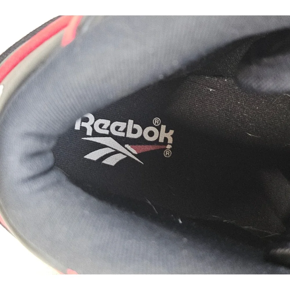 Reebok Question Mid Mens 6.5 Black Red Patent Leather Allen Iverson GV7182 Shoes